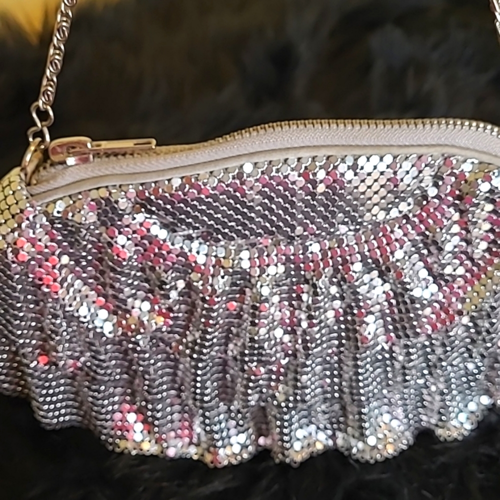 Metal Mesh Silver Handbag
